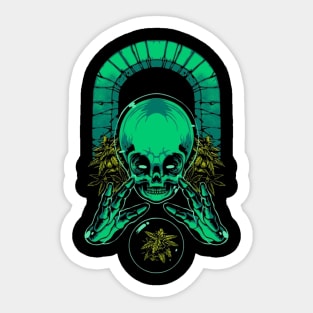 Alien weed Sticker